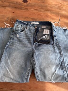 High rise wide leg crop